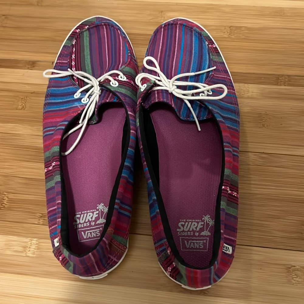 RARE style “Mexican Blanket” Vans Surf Siders